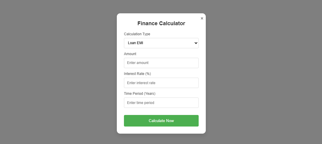 How to Create a Finance Calculator Using HTML CSS & JAVASCRIPT :Guide 2025