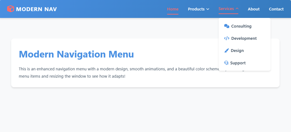 Creating a Modern Navigation Menu with HTML and CSS 2025