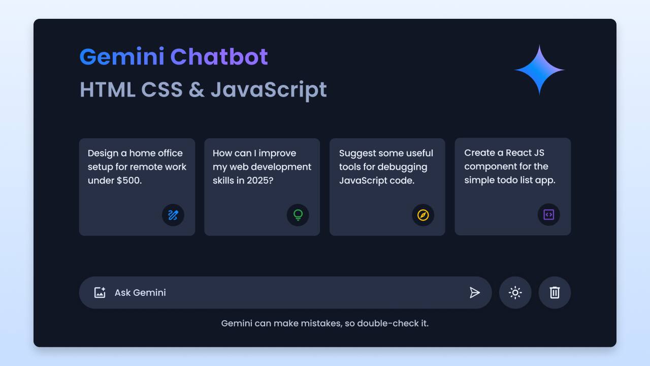 How to Create a Google Gemini AI Chatbot Using HTML, CSS, and JavaScript 2025